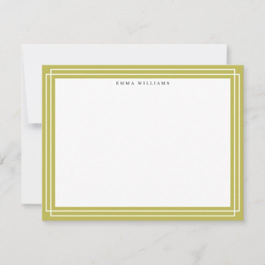 Citrus Green Frame Note Card Kaart (Voorkant)
