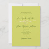 Citrus Green Photo QR Code Wedding Kaart (Voorkant)