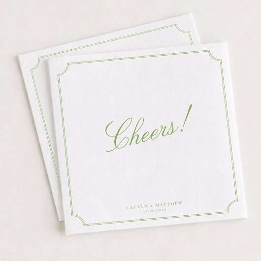 Citrus Green Wedding Napkins Cheers Servet