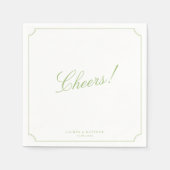 Citrus Green Wedding Napkins Cheers Servet (Voorkant)