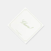 Citrus Green Wedding Napkins Cheers Servet (Hoek)