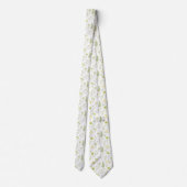 Citrus Green Wildflower Groomsmen Wedding Stropdas (Achterkant)