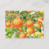 Citrus Greenery Elegante Luier Raffle Kaart (Achterkant)
