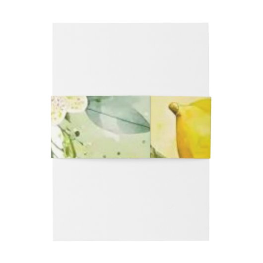 Citrus greenery napkin uitnodigingen wikkel (Achterkant Voorbeeld)