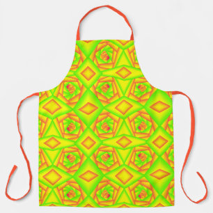 Citrus Groen Oranje Geel Ombre Abstract Ontwerp Schort