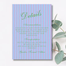 Citrus Groen Retro Blauw Roze Streep Details