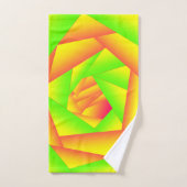 Citrus groen Sinaasappel geel ombre abstract ontwe Bad Handdoek (Handdoek)
