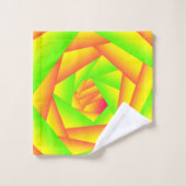 Citrus groen Sinaasappel geel ombre abstract ontwe Bad Handdoek (Wasdoekje)
