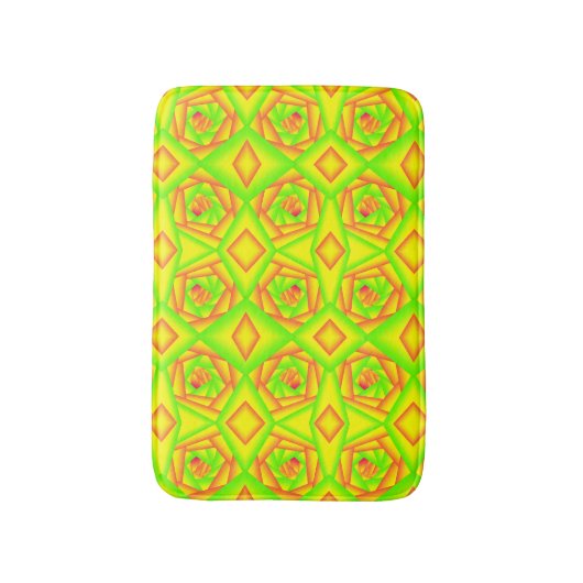 Citrus groen Sinaasappel geel ombre abstract ontwe Badmat (Voorkant Verticaal)