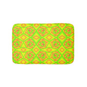 Citrus groen Sinaasappel geel ombre abstract ontwe Badmat (Voorkant)