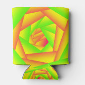 Citrus groen Sinaasappel geel ombre abstract ontwe Blikjeskoeler (Achterkant)