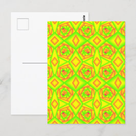 Citrus groen Sinaasappel geel ombre abstract ontwe Briefkaart