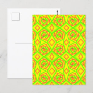 Citrus groen Sinaasappel geel ombre abstract ontwe Briefkaart