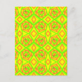 Citrus groen Sinaasappel geel ombre abstract ontwe Briefkaart (Voorkant)