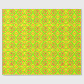 Citrus groen Sinaasappel geel ombre abstract ontwe Cadeaupapier (Vlak)