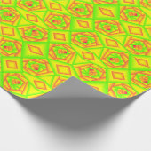 Citrus groen Sinaasappel geel ombre abstract ontwe Cadeaupapier (Hoek)