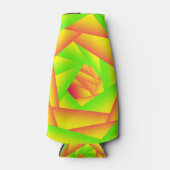 Citrus groen Sinaasappel geel ombre abstract ontwe Flesjeskoeler (Voorkant)