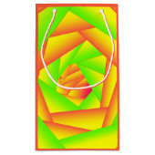 Citrus groen Sinaasappel geel ombre abstract ontwe Klein Cadeauzakje (Achterkant)