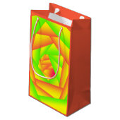 Citrus groen Sinaasappel geel ombre abstract ontwe Klein Cadeauzakje (Achterkant Gekanteld)