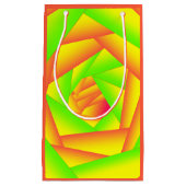 Citrus groen Sinaasappel geel ombre abstract ontwe Klein Cadeauzakje (Voorkant)