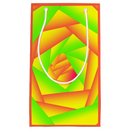 Citrus groen Sinaasappel geel ombre abstract ontwe Klein Cadeauzakje (Voorkant)