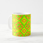 Citrus groen Sinaasappel geel ombre abstract ontwe Koffiemok (Voorkant links)