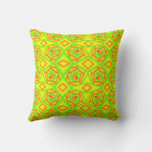 Citrus groen Sinaasappel geel ombre abstract ontwe Kussen