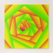 Citrus groen Sinaasappel geel ombre abstract ontwe Legpuzzel (Horizontaal)