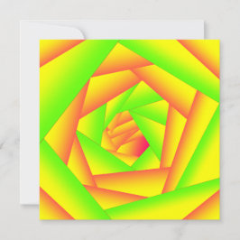 Citrus groen Sinaasappel geel ombre abstract ontwe Notitiekaartje