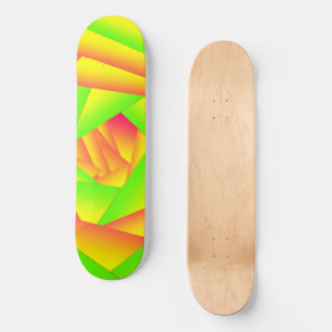 Citrus groen Sinaasappel geel ombre abstract ontwe Persoonlijk Skateboard