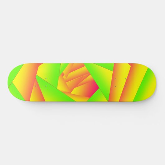 Citrus groen Sinaasappel geel ombre abstract ontwe Persoonlijk Skateboard (Horizontaal)