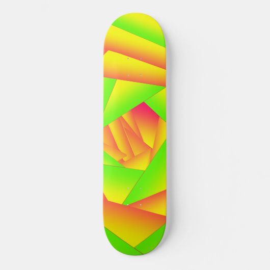 Citrus groen Sinaasappel geel ombre abstract ontwe Persoonlijk Skateboard (Voorkant)