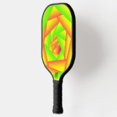 Citrus groen Sinaasappel geel ombre abstract ontwe Pickleball Paddle (Links)