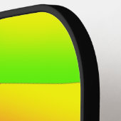 Citrus groen Sinaasappel geel ombre abstract ontwe Pickleball Paddle (Links Detail)