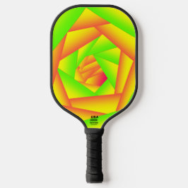 Citrus groen Sinaasappel geel ombre abstract ontwe Pickleball Paddle