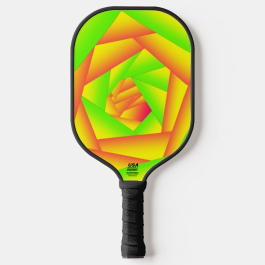 Citrus groen Sinaasappel geel ombre abstract ontwe Pickleball Paddle (Voorkant)