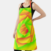 Citrus groen Sinaasappel geel ombre abstract ontwe Schort (Insitu)