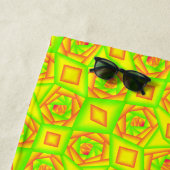 Citrus groen Sinaasappel geel ombre abstract ontwe Strandlaken (In situ)