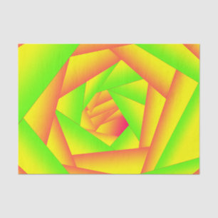 Citrus groen Sinaasappel geel ombre abstract ontwe Tissuepapier