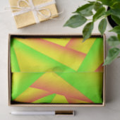 Citrus groen Sinaasappel geel ombre abstract ontwe Tissuepapier (Geschenk)