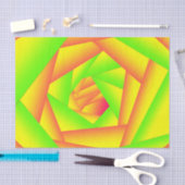 Citrus groen Sinaasappel geel ombre abstract ontwe Tissuepapier (Craft)