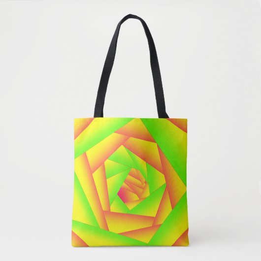 Citrus groen Sinaasappel geel ombre abstract ontwe Tote Bag (Voorkant)