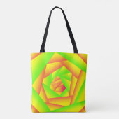 Citrus groen Sinaasappel geel ombre abstract ontwe Tote Bag (Achterkant)