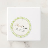 Citrus Groene Gestreepte Retro Trouw Trouw Dank Je Bedankjes Labels (In situ)