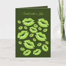 Citrus Groene Lippenprint Flirterig Plezierig
