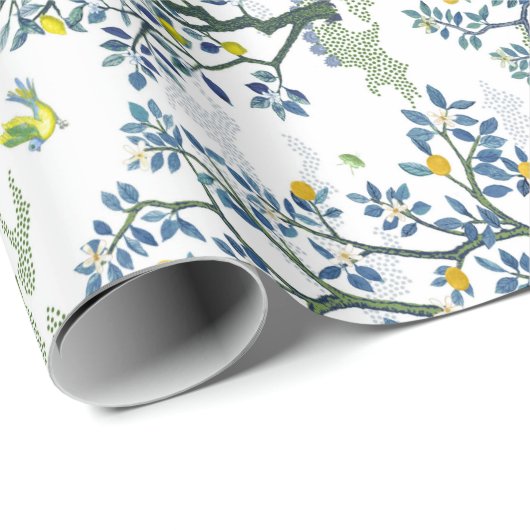 Citrus Grove White Cadeaupapier (Rol Hoek)