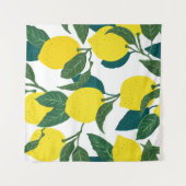 Citrus Hand getrokken  patroon Wandkleed (Voorkant (horizontaal))