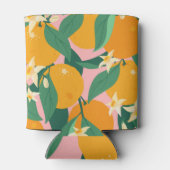 Citrus handgetekende stijl blikjeskoeler (Achterkant)