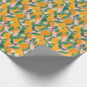 Citrus handgetekende stijl cadeaupapier (Hoek)