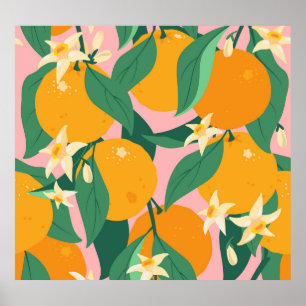 Citrus handgetekende  stijl poster
